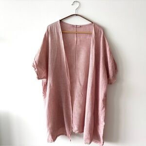 CobbleStone Made in Italy Dusty Pink Swim Coverup Shawl Womens